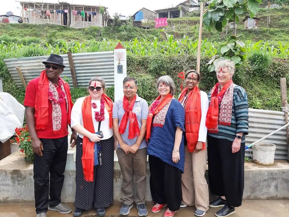 International volunteers in Nepal
