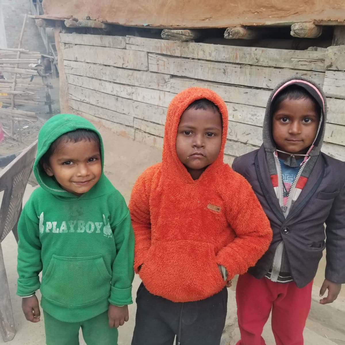 Children gathered for the Learning Garden program